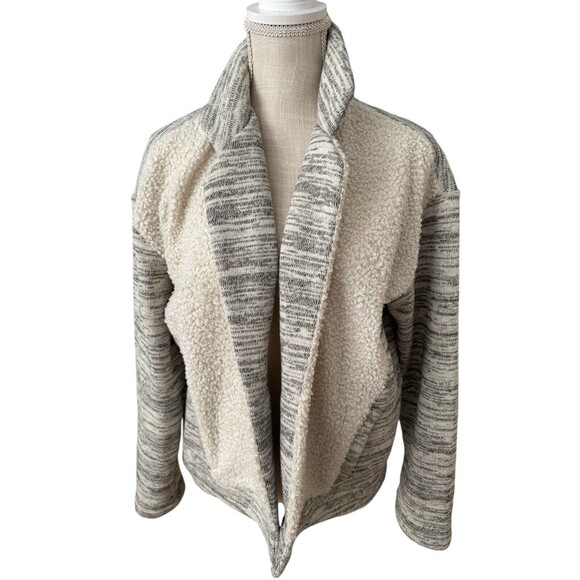 Saturday Sunday Anthropologie Moelleux Open Front Jacket Sweater Sherpa Size M - Picture 1 of 7